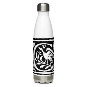 Stainless steel water bottle - Antique letter C