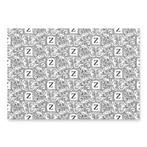 Wrapping paper sheets - Antique Letter Z