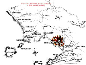 Free map of Pompeii, Vesuvius and the bay of Naples